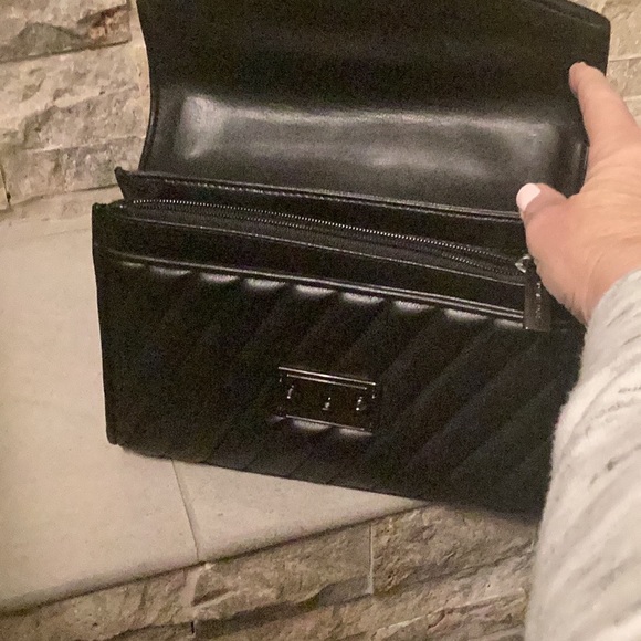 Michael Kors Rose Black Flap Purse - Picture 6 of 10